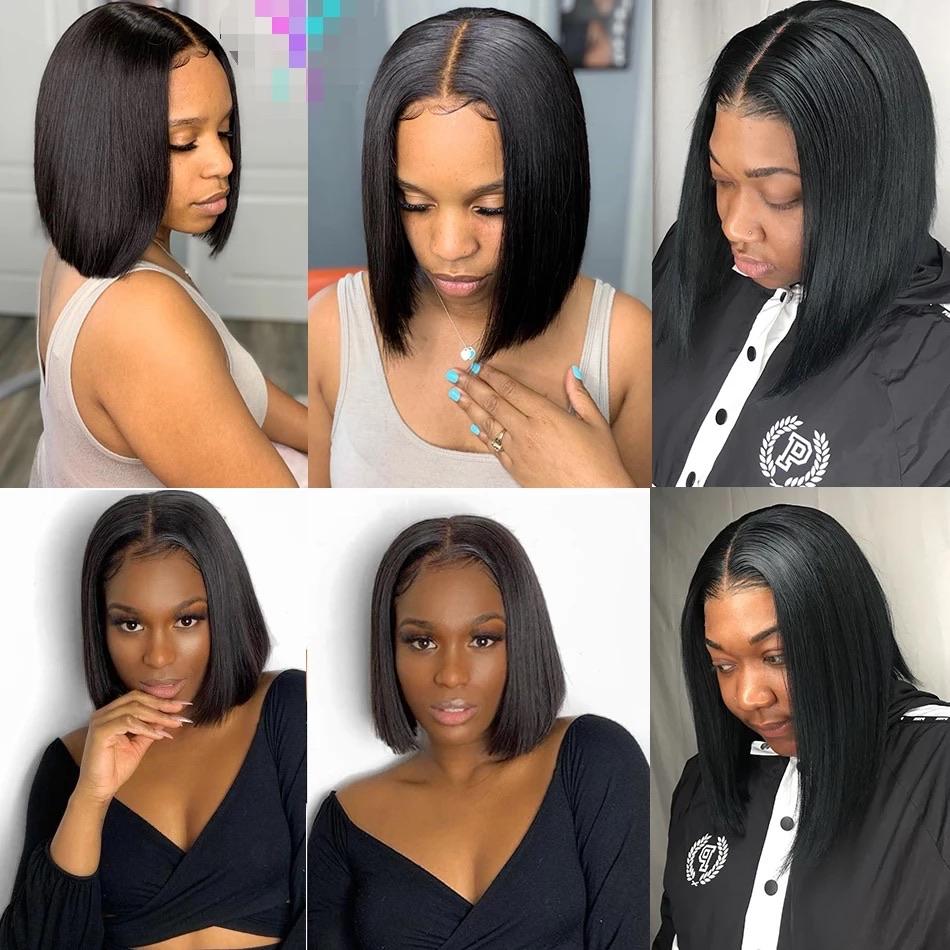 Short Bob 13x4 Lace Front Human Hair Wigs - Whisy Shopping