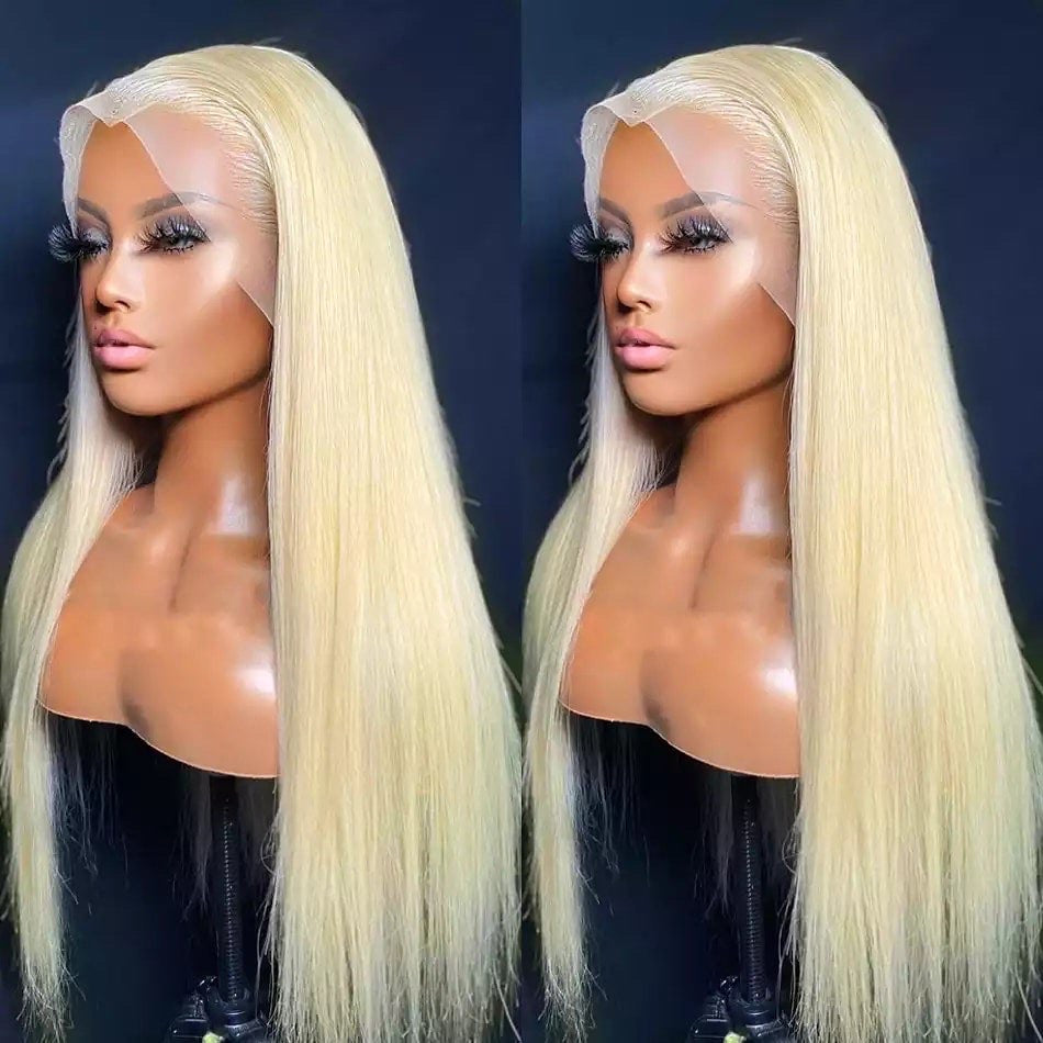 Brazilian Straight Honey Blonde Lace Front Human Hair Wigs 13X4 - Whisy Shopping