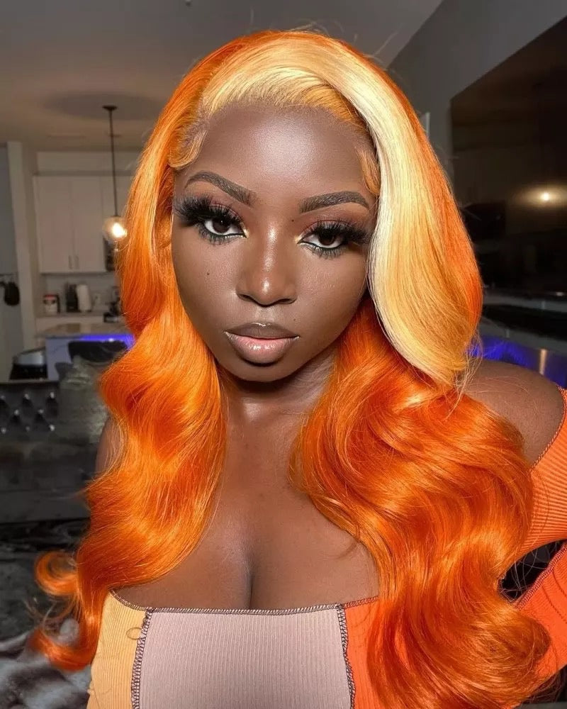 Body Wave Lace Wigs Ginger Color With Blonde Balayage - Whisy Shopping