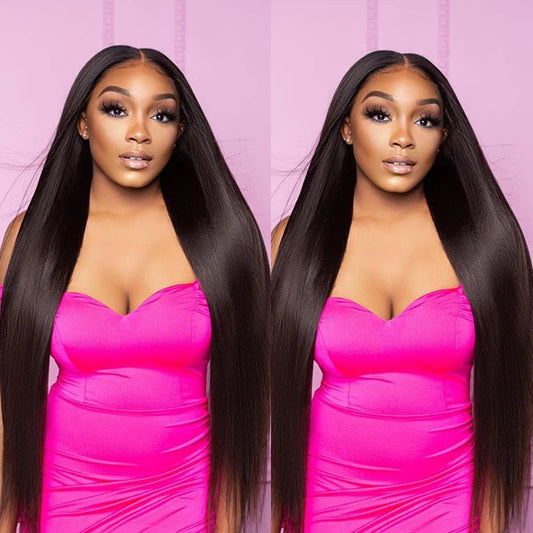 Brazilian Straight 13X4 Lace Front Human Hair Wigs - Whisy Shopping