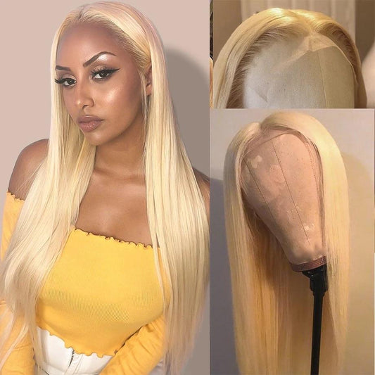 Brazilian Straight Honey Blonde Lace Front Human Hair Wigs 13X4 - Whisy Shopping