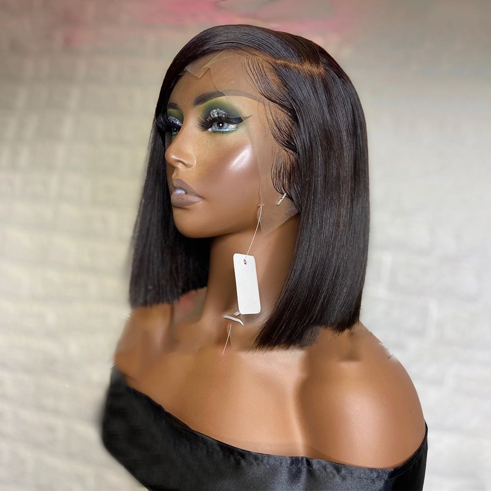 Short Bob 13x4 Lace Front Human Hair Wigs - Whisy Shopping