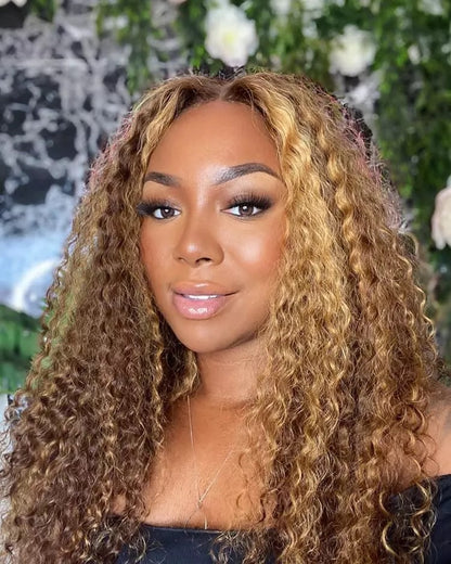 Deep Wave 4/27 Highlight 13x4 Lace Front Human Hair - Whisy Shopping