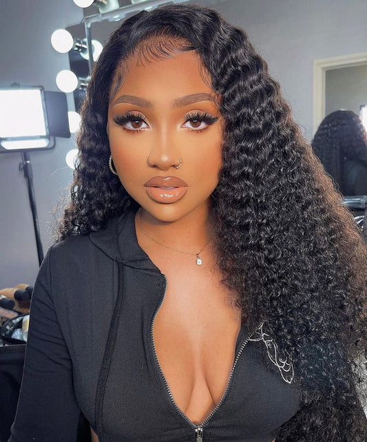 Curly Human Hair Wig 13x4 Lace Front - Whisy Shopping