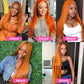 Ginger Orange Colored Straight Hair T Part & 13x4 Lace Frontal - Whisy Shopping
